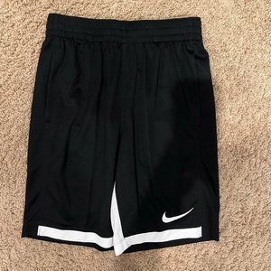 NWOT Nike Dri-fit training Shorts - black w/ white swoosh,  size L
